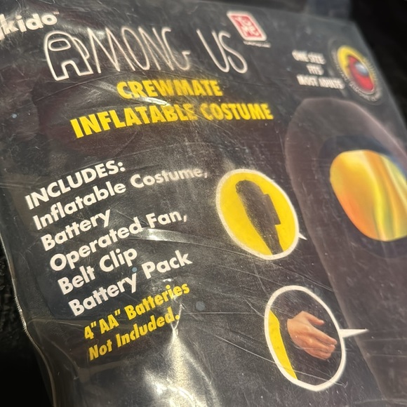 AMONG US - Black Inflatable Costume (one size fits most) Toikido/YuMeToys RARE😎 - Picture 11 of 16